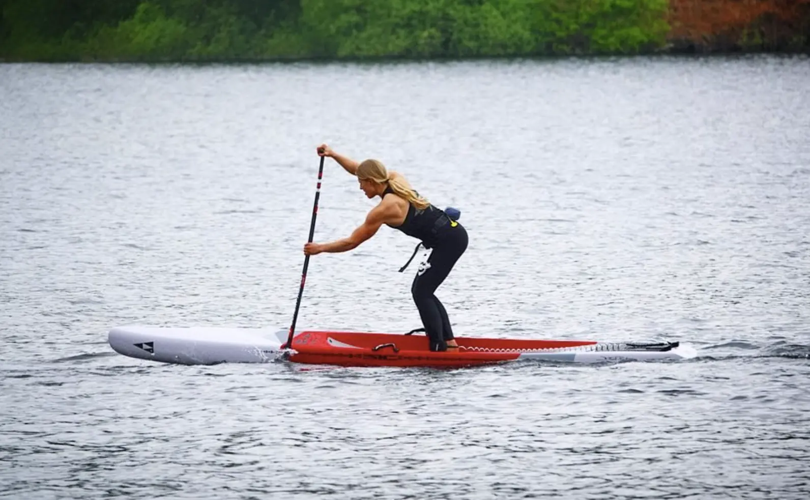 Paddle boarding in Talacre Beach